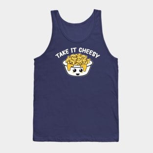 kawaii mac and cheese pun : Take it Cheesy Tank Top